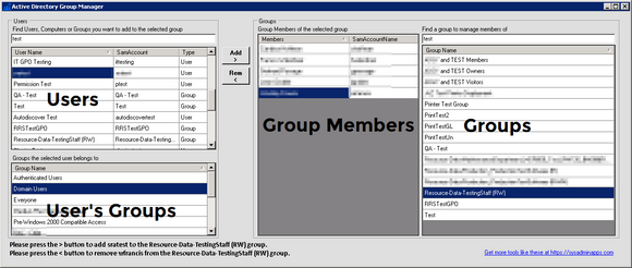 Active Directory Group Manager - Once Off